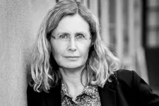 Black and white portrait picture of Karin Aggestam