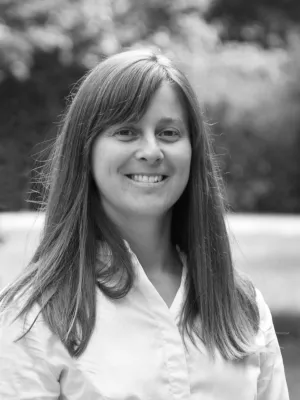 Black and white photo of Marie Stissing Jensen. Photo.