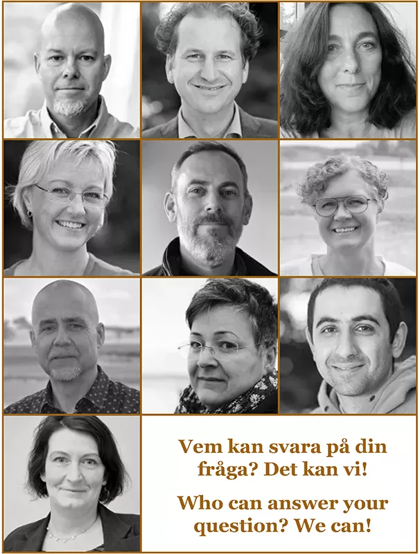 Vem kan svara admin personalkollage, illustration.