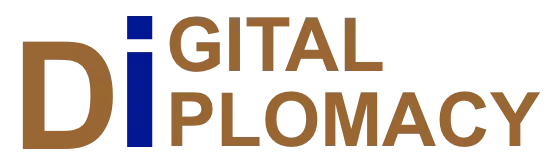 Text Digital Diplomacy. Logotyp.